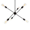 LEDTM® ZANE 00784 Μοντέρνο Φωτιστικό Οροφής με Ντουί 6 x E27 AC 220-240V IP20 - Μαύρο - Μ70 x Π70 x Υ100cm - Image 4