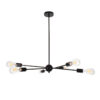 LEDTM® ZANE 00784 Μοντέρνο Φωτιστικό Οροφής με Ντουί 6 x E27 AC 220-240V IP20 - Μαύρο - Μ70 x Π70 x Υ100cm - Image 5