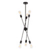 LEDTM® ZANE 00784 Μοντέρνο Φωτιστικό Οροφής με Ντουί 6 x E27 AC 220-240V IP20 - Μαύρο - Μ70 x Π70 x Υ100cm - Image 6