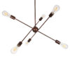 LEDTM® ZANE 00785 Μοντέρνο Φωτιστικό Οροφής με Ντουί 6 x E27 AC 220-240V IP20 - Χάλκινο - Μ70 x Π70 x Υ100cm - Image 4
