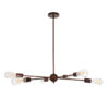 LEDTM® ZANE 00785 Μοντέρνο Φωτιστικό Οροφής με Ντουί 6 x E27 AC 220-240V IP20 - Χάλκινο - Μ70 x Π70 x Υ100cm - Image 5