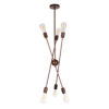 LEDTM® ZANE 00785 Μοντέρνο Φωτιστικό Οροφής με Ντουί 6 x E27 AC 220-240V IP20 - Χάλκινο - Μ70 x Π70 x Υ100cm - Image 6