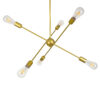 LEDTM® ZANE 00786 Μοντέρνο Φωτιστικό Οροφής με Ντουί 6 x E27 AC 220-240V IP20 - Χρυσό - Μ70 x Π70 x Υ100cm - Image 4