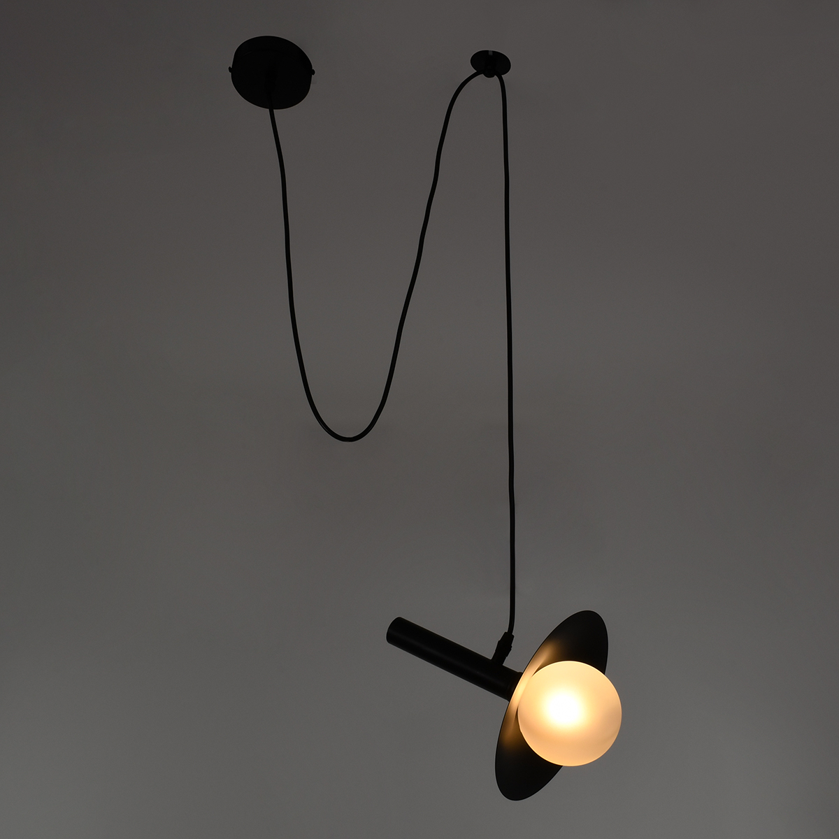 LEDTM® CELEST 00789 Μοντέρνο Κρεμαστό Φωτιστικό Οροφής με Ντουί 1 x G9 AC 220-240V IP20 - Μαύρο & Λευκό - Μ20 x Π20 x Υ26.5cm - Image 3