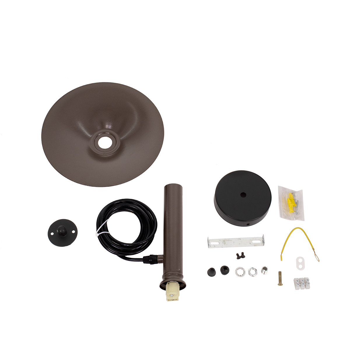 LEDTM® CELEST 00791 Μοντέρνο Κρεμαστό Φωτιστικό Οροφής με Ντουί 1 x G9 AC 220-240V IP20 - Καφέ & Λευκό - Μ20 x Π20 x Υ26.5cm - Image 8