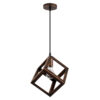 LEDTM® CUBE 00793 Μοντέρνο Κρεμαστό Φωτιστικό Οροφής με Ντουί 1 x E27 AC 220-240V IP20 - Χάλκινο - Μ25 x Π25 x Υ25cm - Image 3
