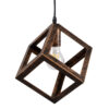 LEDTM® CUBE 00793 Μοντέρνο Κρεμαστό Φωτιστικό Οροφής με Ντουί 1 x E27 AC 220-240V IP20 - Χάλκινο - Μ25 x Π25 x Υ25cm - Image 4