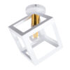 LEDTM® CUBE 00800 Μοντέρνο Φωτιστικό Οροφής με Ντουί 1 x E27 AC 220-240V IP20 - Λευκό & Χρυσό - Μ25 x Π25 x Υ25cm - Image 4