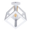 LEDTM® CUBE 00800 Μοντέρνο Φωτιστικό Οροφής με Ντουί 1 x E27 AC 220-240V IP20 - Λευκό & Χρυσό - Μ25 x Π25 x Υ25cm - Image 5