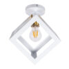 LEDTM® CUBE 00800 Μοντέρνο Φωτιστικό Οροφής με Ντουί 1 x E27 AC 220-240V IP20 - Λευκό & Χρυσό - Μ25 x Π25 x Υ25cm - Image 6