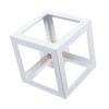 LEDTM® CUBE 00800 Μοντέρνο Φωτιστικό Οροφής με Ντουί 1 x E27 AC 220-240V IP20 - Λευκό & Χρυσό - Μ25 x Π25 x Υ25cm - Image 7