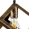 LEDTM® CUBE 00803 Μοντέρνο Κρεμαστό Φωτιστικό Οροφής με Ντουί 1 x E27 AC 220-240V IP20 - Χάλκινο Εφέ Σκουριάς - Μ25 x Π25 x Υ25cm - Image 6