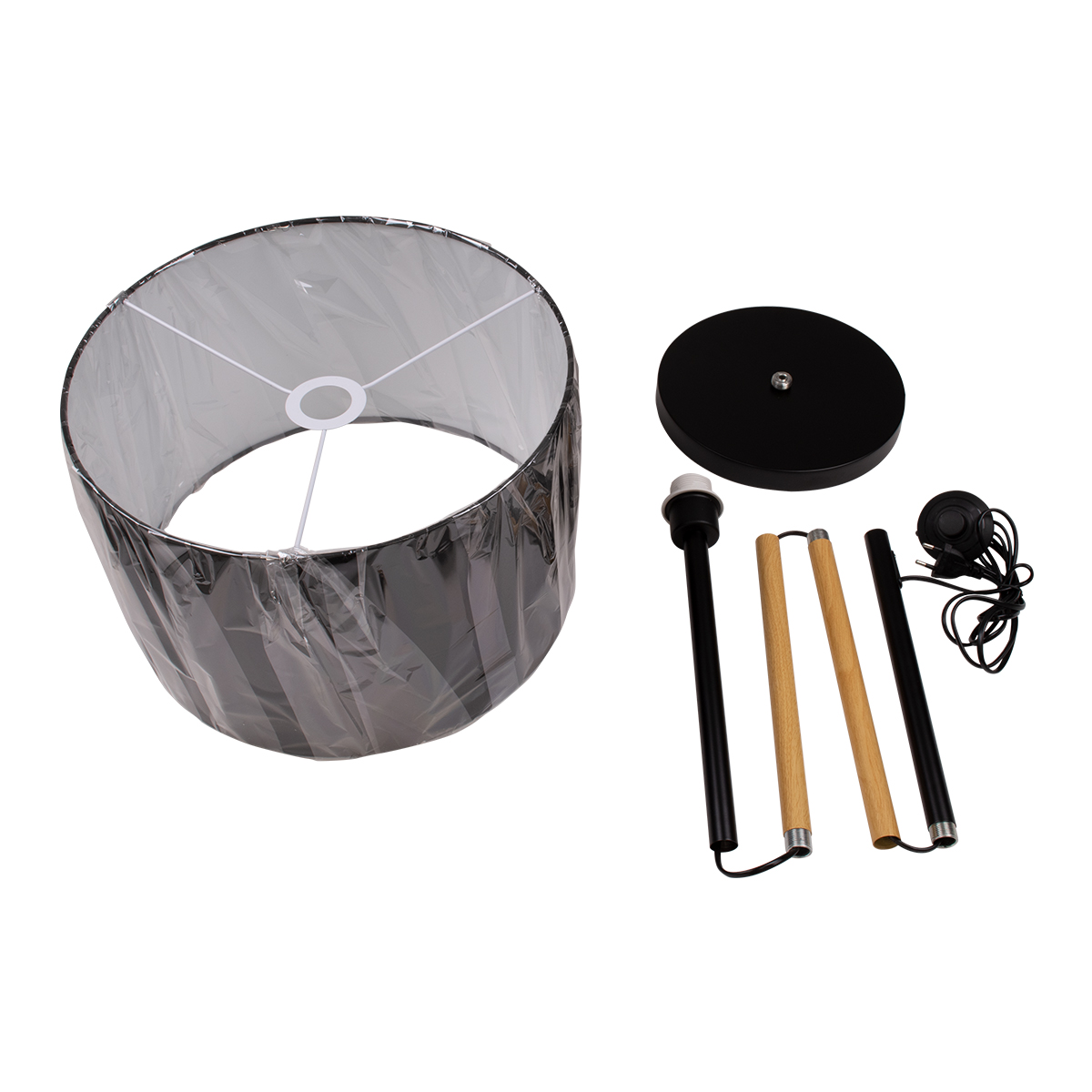 LEDTM® ASHLEY 00824 Μοντέρνο Επιδαπέδιο Φωτιστικό με Ντουί 1 x E27 AC 220-240V IP20 - Μαύρο & Μπεζ - Μ40 x Π40 x Υ145cm - Image 9