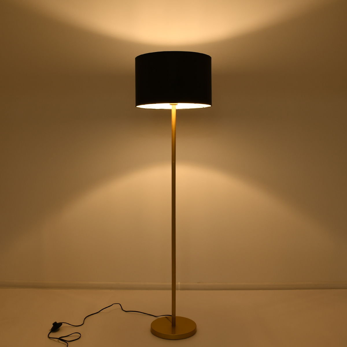 LEDTM® ASHLEY 00825 Μοντέρνο Επιδαπέδιο Φωτιστικό με Ντουί 1 x E27 AC 220-240V IP20 - Μαύρο & Χρυσό - Μ40 x Π40 x Υ148cm - Image 3
