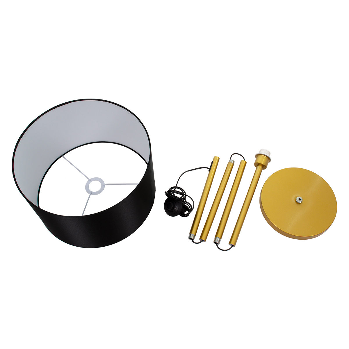 LEDTM® ASHLEY 00825 Μοντέρνο Επιδαπέδιο Φωτιστικό με Ντουί 1 x E27 AC 220-240V IP20 - Μαύρο & Χρυσό - Μ40 x Π40 x Υ148cm - Image 9