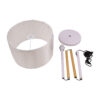LEDTM® ASHLEY 00826 Μοντέρνο Επιδαπέδιο Φωτιστικό με Ντουί 1 x E27 AC 220-240V IP20 - Λευκό & Μπεζ - Μ40 x Π40 x Υ145cm - Image 9