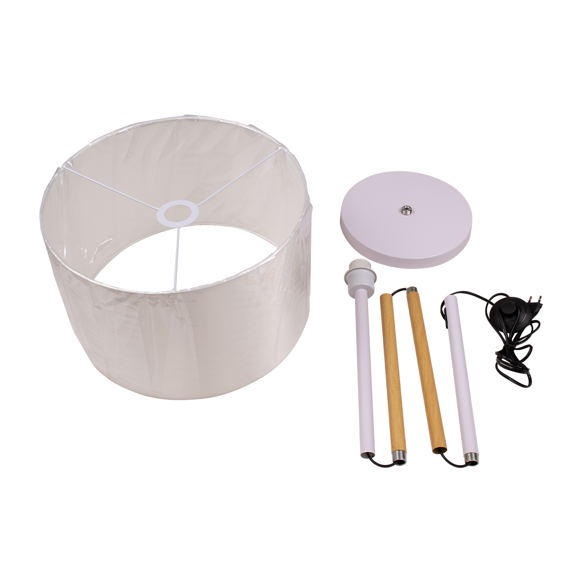 LEDTM® ASHLEY 00826 Μοντέρνο Επιδαπέδιο Φωτιστικό με Ντουί 1 x E27 AC 220-240V IP20 - Λευκό & Μπεζ - Μ40 x Π40 x Υ145cm - Image 9