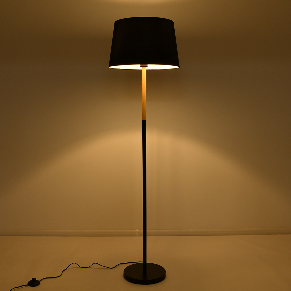 LEDTM® CEDAR 00827 Μοντέρνο Επιδαπέδιο Φωτιστικό με Ντουί 1 x E27 AC 220-240V IP20 - Μαύρο & Μπεζ - Μ40 x Π40 x Υ148cm - Image 3