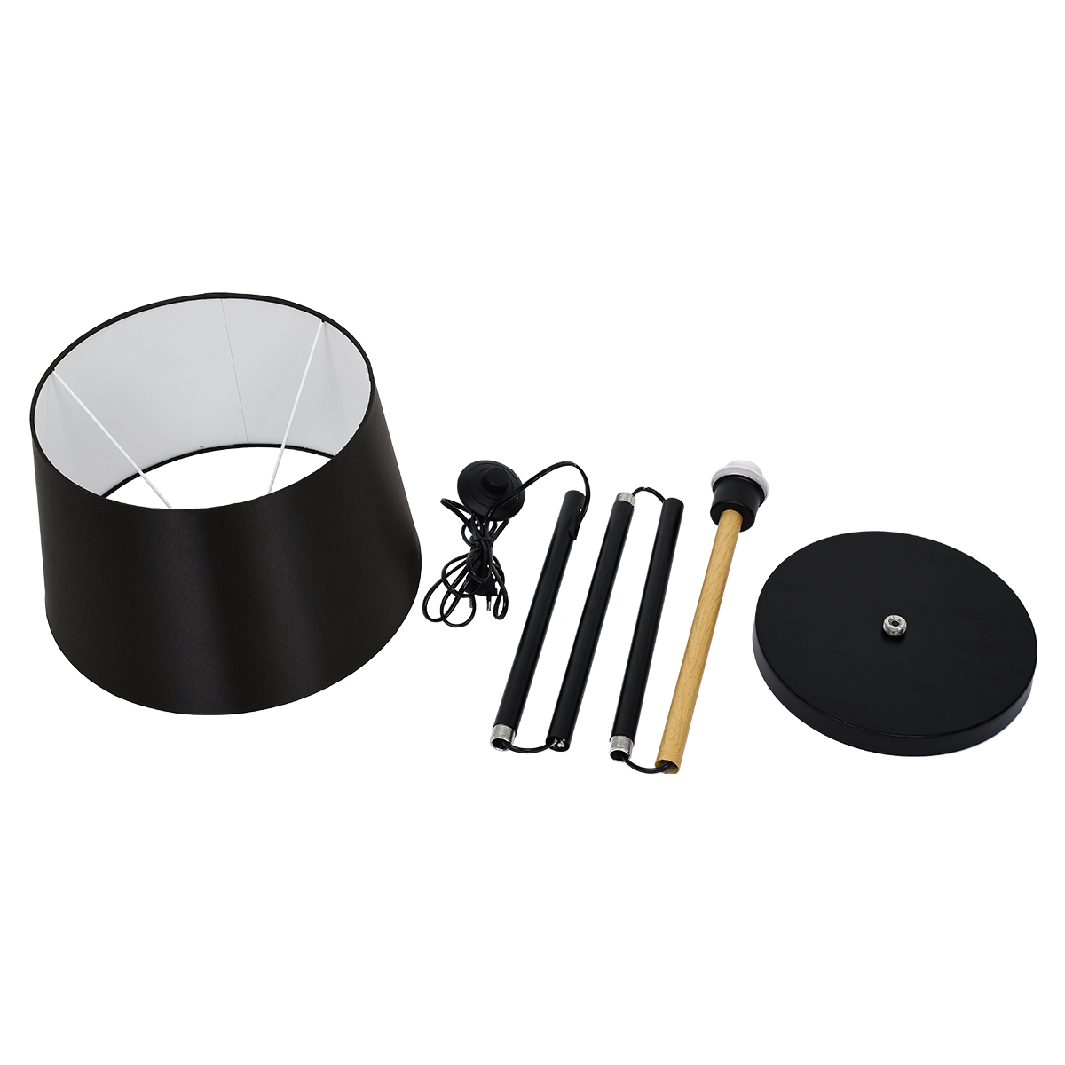 LEDTM® CEDAR 00827 Μοντέρνο Επιδαπέδιο Φωτιστικό με Ντουί 1 x E27 AC 220-240V IP20 - Μαύρο & Μπεζ - Μ40 x Π40 x Υ148cm - Image 9