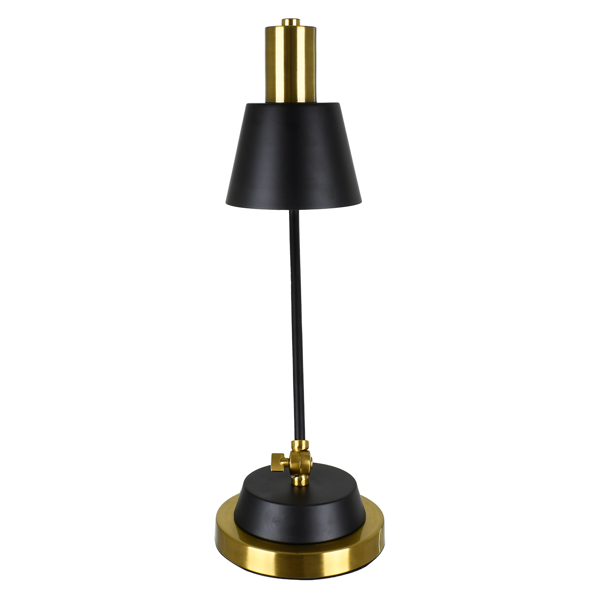 LEDTM® LETO 00834 Μοντέρνο Επιτραπέζιο Φωτιστικό Πορτατίφ με Ντουί 1 x E27 AC 220-240V IP20 - Μαύρο & Χρυσό - Μ30 x Π18 x Υ54cm - Image 4