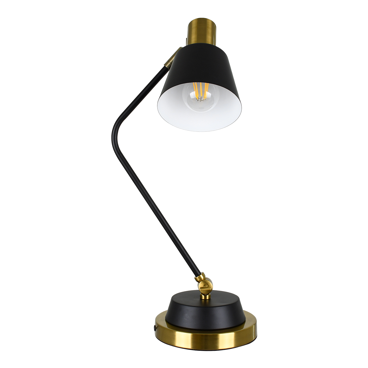 LEDTM® LETO 00834 Μοντέρνο Επιτραπέζιο Φωτιστικό Πορτατίφ με Ντουί 1 x E27 AC 220-240V IP20 - Μαύρο & Χρυσό - Μ30 x Π18 x Υ54cm - Image 7