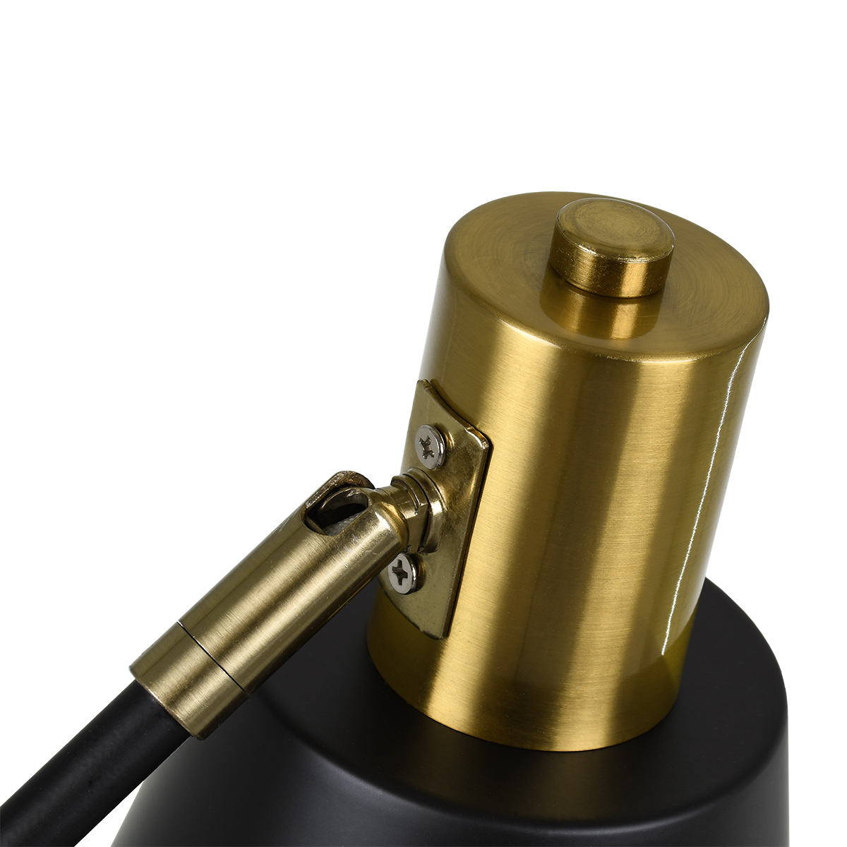 LEDTM® LETO 00834 Μοντέρνο Επιτραπέζιο Φωτιστικό Πορτατίφ με Ντουί 1 x E27 AC 220-240V IP20 - Μαύρο & Χρυσό - Μ30 x Π18 x Υ54cm - Image 8