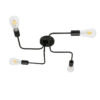 LEDTM® LIBERTA 00838 Vintage Φωτιστικό Οροφής με Ντουί 4 x E27 AC 220-240V IP20 - Μαύρο - Μ44.5 x Π44.5 x Υ12cm - Image 4