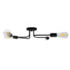 LEDTM® LIBERTA 00838 Vintage Φωτιστικό Οροφής με Ντουί 4 x E27 AC 220-240V IP20 - Μαύρο - Μ44.5 x Π44.5 x Υ12cm - Image 6