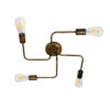 LEDTM® LIBERTA 00839 Μοντέρνο Φωτιστικό Οροφής με Ντουί 4 x E27 AC 220-240V IP20 - Χάλκινο - Μ44.5 x Π44.5 x Υ12cm - Image 4