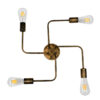 LEDTM® LIBERTA 00839 Μοντέρνο Φωτιστικό Οροφής με Ντουί 4 x E27 AC 220-240V IP20 - Χάλκινο - Μ44.5 x Π44.5 x Υ12cm - Image 5