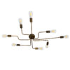 LEDTM® LIBERTA 00841 Μοντέρνο Φωτιστικό Οροφής με Ντουί 8 x E27 AC 220-240V IP20 - Μπρούτζινο - Μ102 x Π72 x Υ10.5cm - Image 4