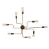 LEDTM® LIBERTA 00841 Μοντέρνο Φωτιστικό Οροφής με Ντουί 8 x E27 AC 220-240V IP20 - Μπρούτζινο - Μ102 x Π72 x Υ10.5cm - Image 5