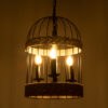 LEDTM® MERLIN 00865 Vintage Κρεμαστό Φωτιστικό Οροφής με Ντουί 3 x E14 AC 220-240V IP20 - Μαύρο & Μπεζ - Μ28 x Π28 x Υ40cm - Image 3