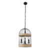 LEDTM® MERLIN 00865 Vintage Κρεμαστό Φωτιστικό Οροφής με Ντουί 3 x E14 AC 220-240V IP20 - Μαύρο & Μπεζ - Μ28 x Π28 x Υ40cm - Image 4