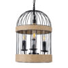 LEDTM® MERLIN 00865 Vintage Κρεμαστό Φωτιστικό Οροφής με Ντουί 3 x E14 AC 220-240V IP20 - Μαύρο & Μπεζ - Μ28 x Π28 x Υ40cm - Image 5