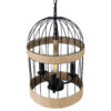 LEDTM® MERLIN 00865 Vintage Κρεμαστό Φωτιστικό Οροφής με Ντουί 3 x E14 AC 220-240V IP20 - Μαύρο & Μπεζ - Μ28 x Π28 x Υ40cm - Image 7