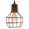 LEDTM® CAGE 00866 Vintage Κρεμαστό Φωτιστικό Οροφής με Ντουί 1 x E27 AC 220-240V IP20 - Χάλκινο - Μ15 x Π15 x Υ22cm - Image 5