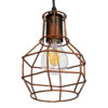 LEDTM® CAGE 00866 Vintage Κρεμαστό Φωτιστικό Οροφής με Ντουί 1 x E27 AC 220-240V IP20 - Χάλκινο - Μ15 x Π15 x Υ22cm - Image 6
