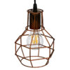 LEDTM® CAGE 00866 Vintage Κρεμαστό Φωτιστικό Οροφής με Ντουί 1 x E27 AC 220-240V IP20 - Χάλκινο - Μ15 x Π15 x Υ22cm - Image 7