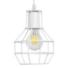 LEDTM® CAGE 00867 Vintage Κρεμαστό Φωτιστικό Οροφής με Ντουί 1 x E27 AC 220-240V IP20 - Λευκό - Μ15 x Π15 x Υ22cm - Image 5
