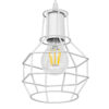 LEDTM® CAGE 00867 Vintage Κρεμαστό Φωτιστικό Οροφής με Ντουί 1 x E27 AC 220-240V IP20 - Λευκό - Μ15 x Π15 x Υ22cm - Image 6