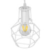 LEDTM® CAGE 00867 Vintage Κρεμαστό Φωτιστικό Οροφής με Ντουί 1 x E27 AC 220-240V IP20 - Λευκό - Μ15 x Π15 x Υ22cm - Image 7