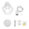 LEDTM® CAGE 00867 Vintage Κρεμαστό Φωτιστικό Οροφής με Ντουί 1 x E27 AC 220-240V IP20 - Λευκό - Μ15 x Π15 x Υ22cm - Image 9