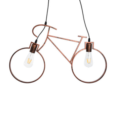 Alternative view of LEDTM® BIKE 00868 Vintage Κρεμαστό Φωτιστικό Οροφής με Ντουί 2 x E27 AC 220-240V IP20 - Χάλκινο - Μ67 x Π3.5 x Υ41cm