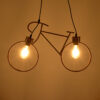LEDTM® BIKE 00868 Vintage Κρεμαστό Φωτιστικό Οροφής με Ντουί 2 x E27 AC 220-240V IP20 - Χάλκινο - Μ67 x Π3.5 x Υ41cm - Image 3
