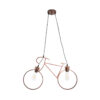 LEDTM® BIKE 00868 Vintage Κρεμαστό Φωτιστικό Οροφής με Ντουί 2 x E27 AC 220-240V IP20 - Χάλκινο - Μ67 x Π3.5 x Υ41cm - Image 4