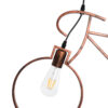LEDTM® BIKE 00868 Vintage Κρεμαστό Φωτιστικό Οροφής με Ντουί 2 x E27 AC 220-240V IP20 - Χάλκινο - Μ67 x Π3.5 x Υ41cm - Image 7