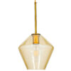 LEDTM® AMARIS 00869 Μοντέρνο Κρεμαστό Φωτιστικό Οροφής με Ντουί 1 x E27 AC 220-240V IP20 - Χρυσό & Μελί - Μ22 x Π22 x Y22cm - Image 4