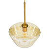 LEDTM® AMARIS 00870 Μοντέρνο Κρεμαστό Φωτιστικό Οροφής με Ντουί 1 x E27 AC 220-240V IP20 - Χρυσό & Μελί - Μ30 x Π30 x Y22cm - Image 6