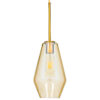 LEDTM® AMARIS 00871 Μοντέρνο Κρεμαστό Φωτιστικό Οροφής με Ντουί 1 x E27 AC 220-240V IP20 - Χρυσό & Μελί - Μ17 x Π17 x Υ30cm - Image 4